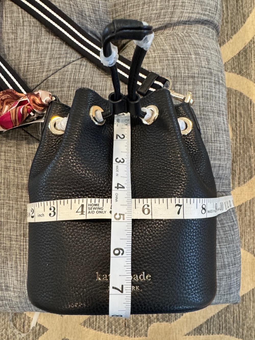 Kate Spade New York Rosie Crossbody Mini Bucket Black Leather Bag - Picture 17 of 17